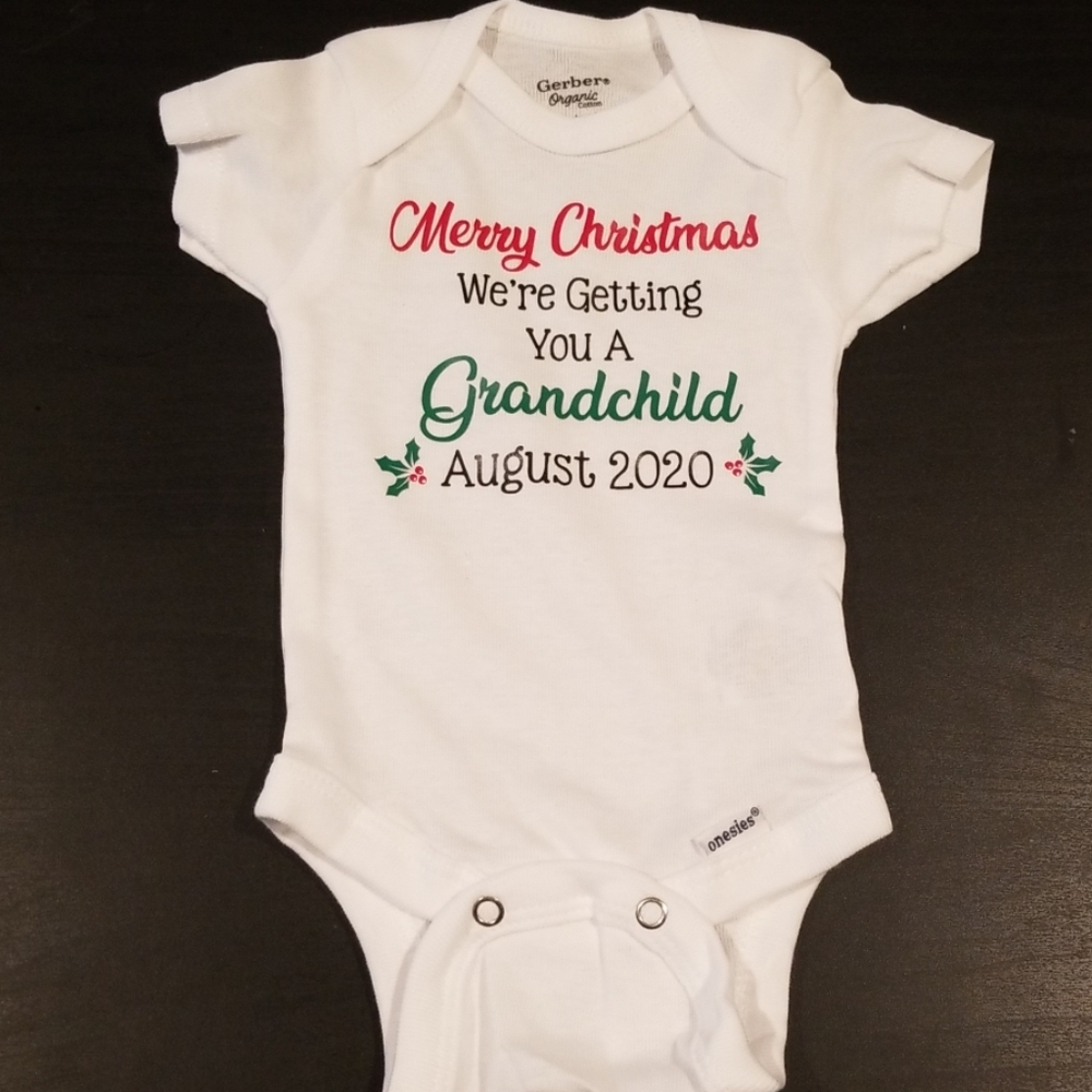 Merry Christmas We're Getting You A Grandchild